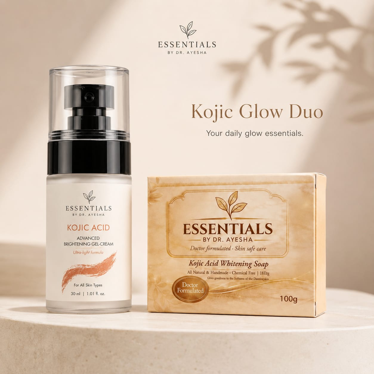 Kojic Acid Brightening Gel Cream + Kojic Acid Brightening Soap