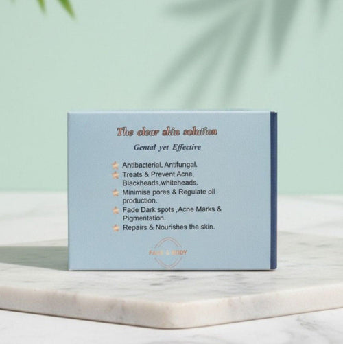 Product packaging with text on a light background