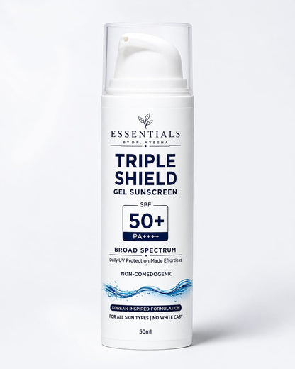 "Premium Korean-Inspired Triple Shield SPF 50 Gel Sunscreen"