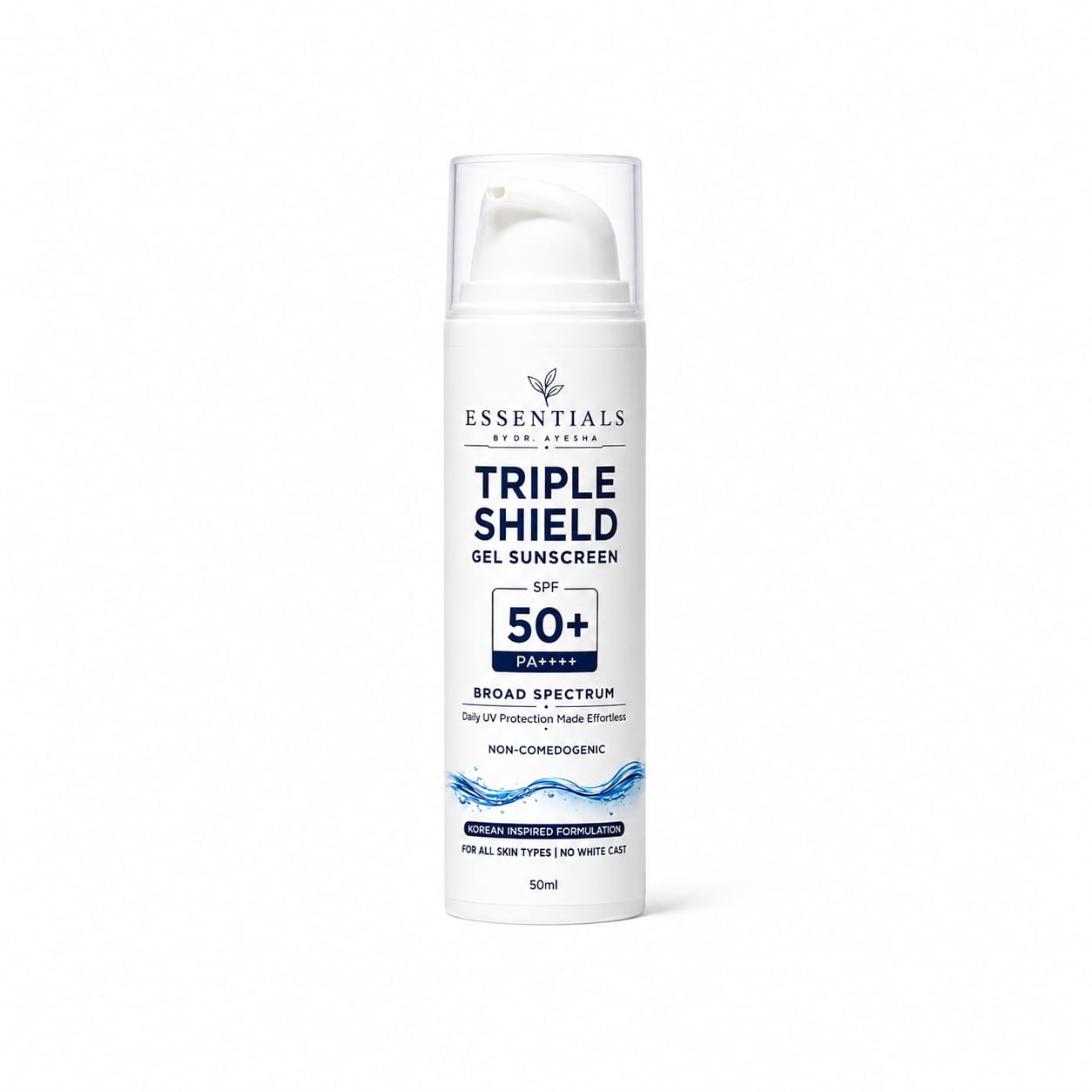 "Premium Korean-Inspired Triple Shield SPF 50 Gel Sunscreen"