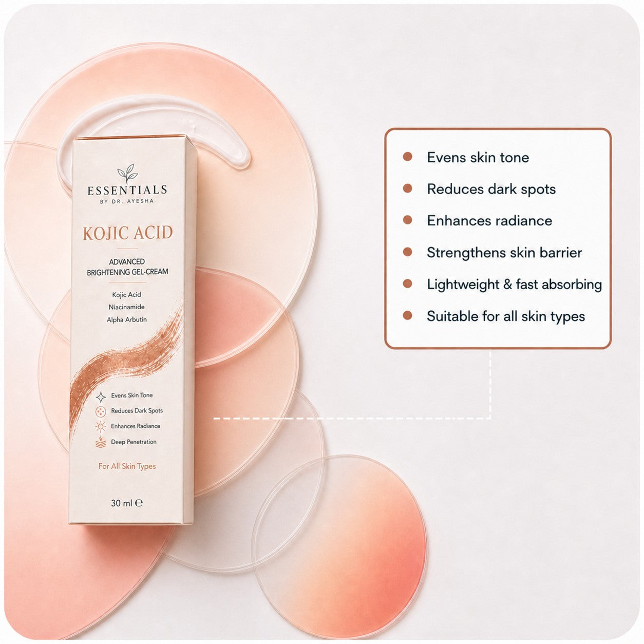 Kojic acid Advanced brightening gel-cream