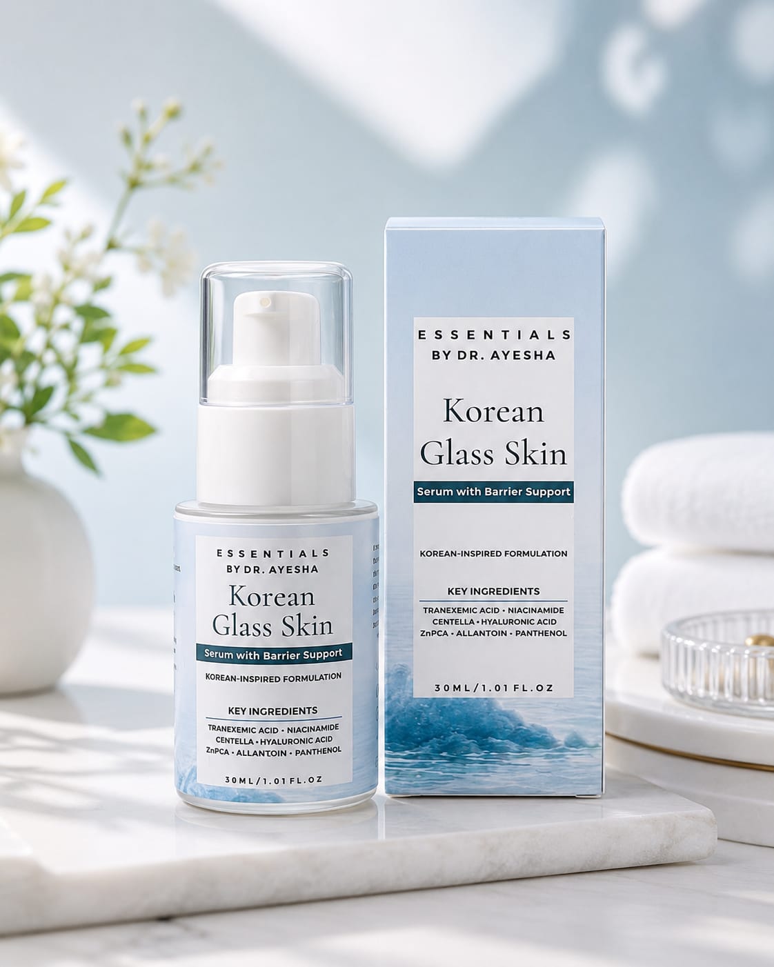 Korean glass skin serum