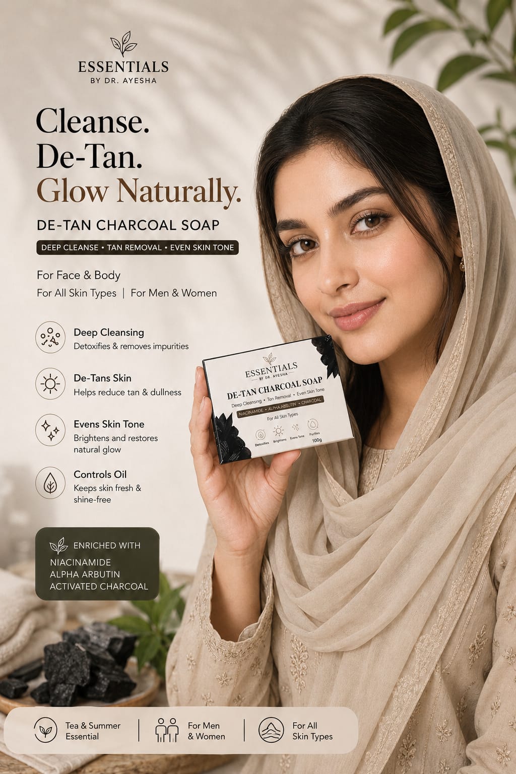 De Tan charcoal soap
