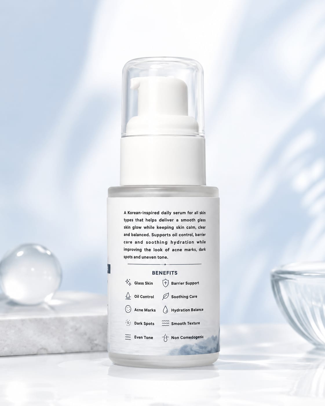 Korean glass skin serum